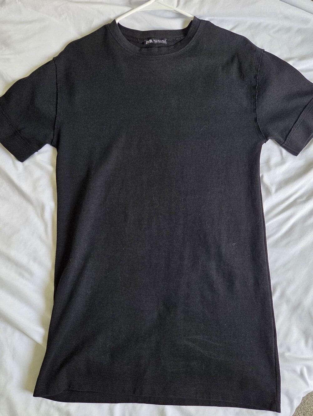 Zara Women’s Black Short Sleeve Crew Neck Sweatshirt Dress Size S